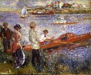 Pierre-Auguste Renoir Rowers at Chatou painting